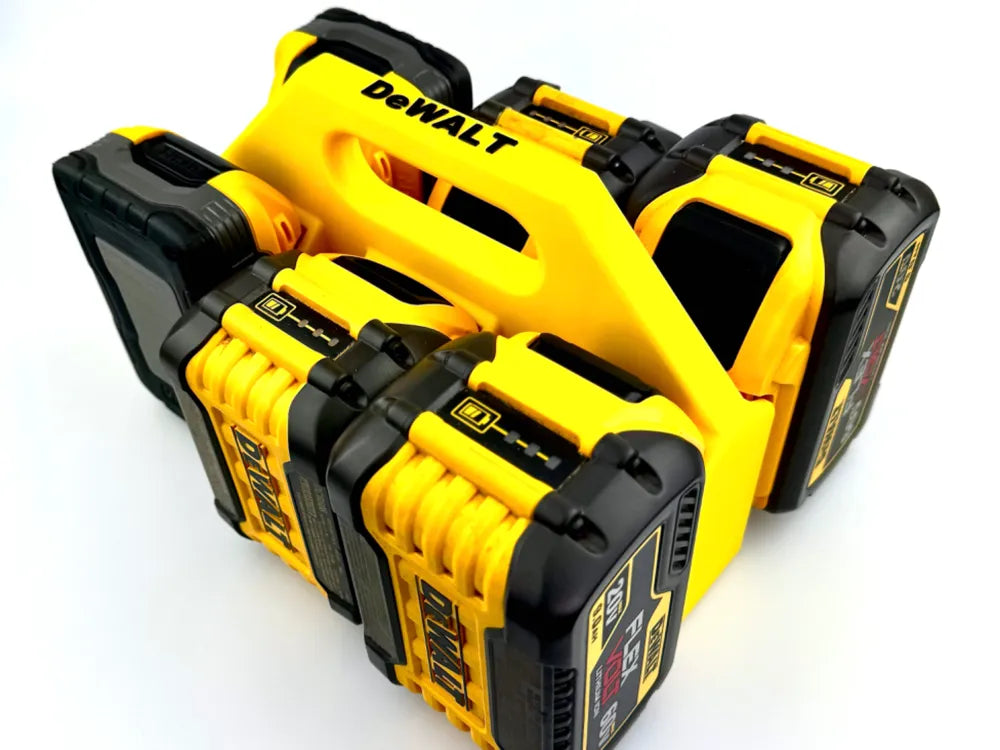 DeWALT 20V Battery Caddy (6 Pack) | Secure Locking Holder & Organizer for Power Tool Batteries