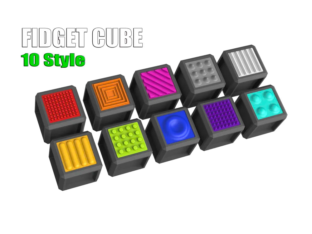FIDGET CUBE-x6 – Tilpas Din Fidget Cube med 10 Teksturer | HengeDK