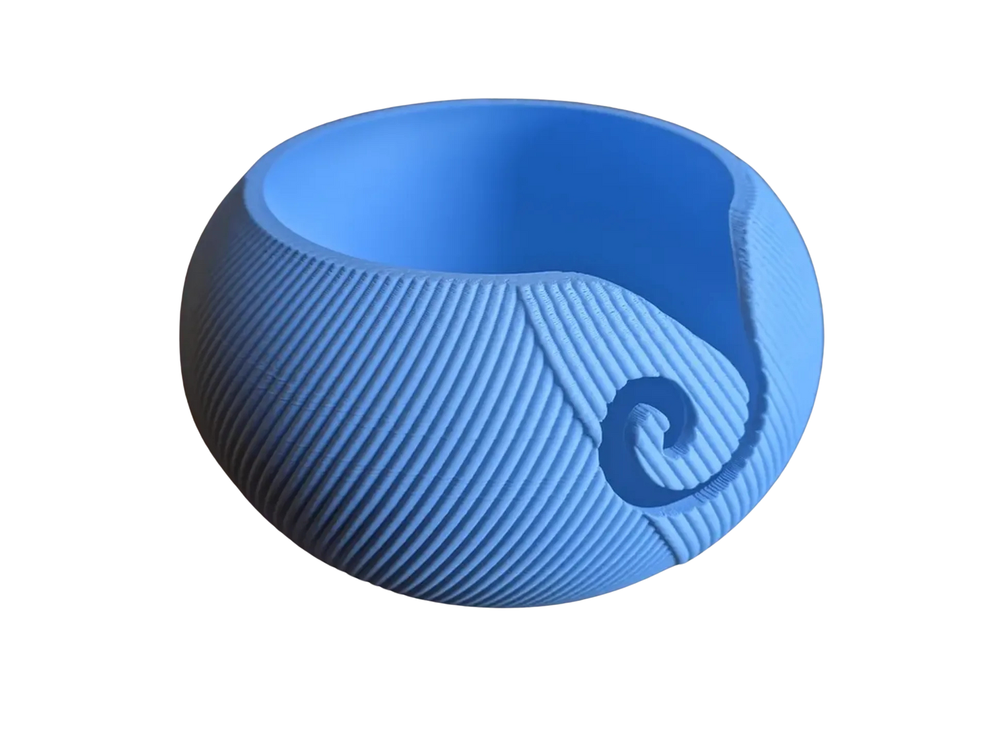 3D-printet garnskål med flettet mønster