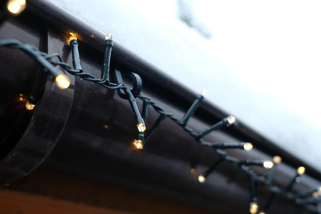 3D-printede kroge til julelys (25 stk.) | Julelysclips | Udendørs juledekoration holder