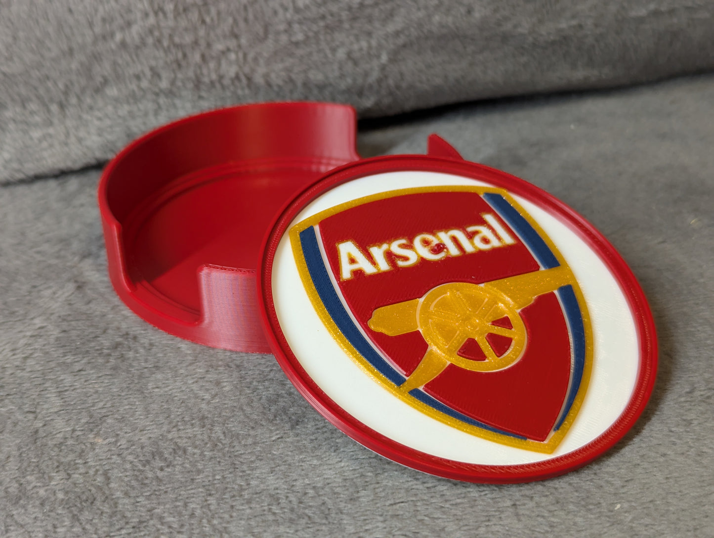 Arsenal Coaster Set – Fan‑lavede glasbrikker til Gunners‑supportere
