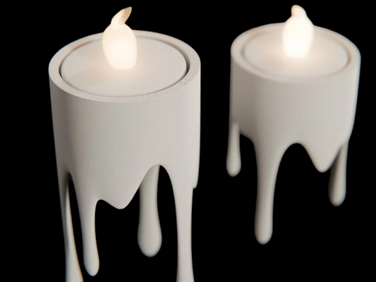 Floatning Dripping LED Tealight Holder – 2 stk. Sæt, Halloween Dekoration