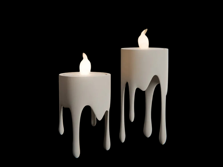 Floatning Dripping LED Tealight Holder – 2 stk. Sæt, Halloween Dekoration