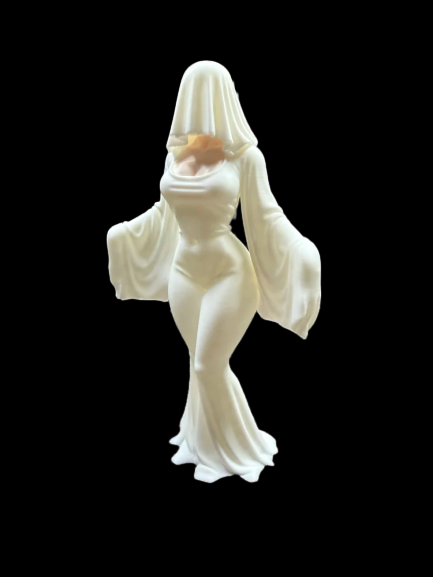 3D-Printet Halloween Kvindelig Spøgelse | Elegant Dekoration