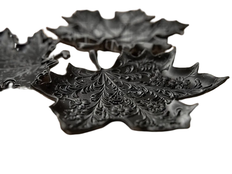 5 stk. 3D Printede Mable Blade Dekorationer – Forår & Efterår, 150x75 mm
