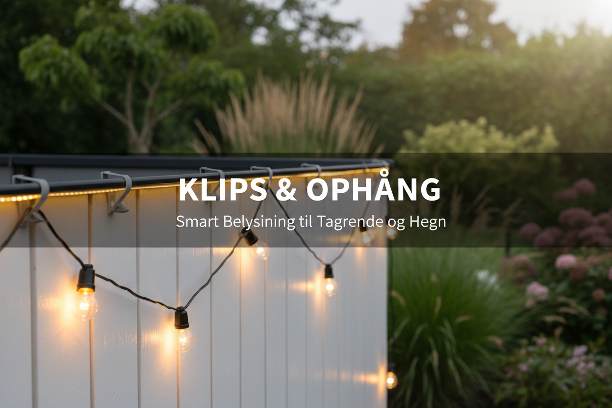 Klips & Ophæng – Smart Belysning til Tagrende og Hegn