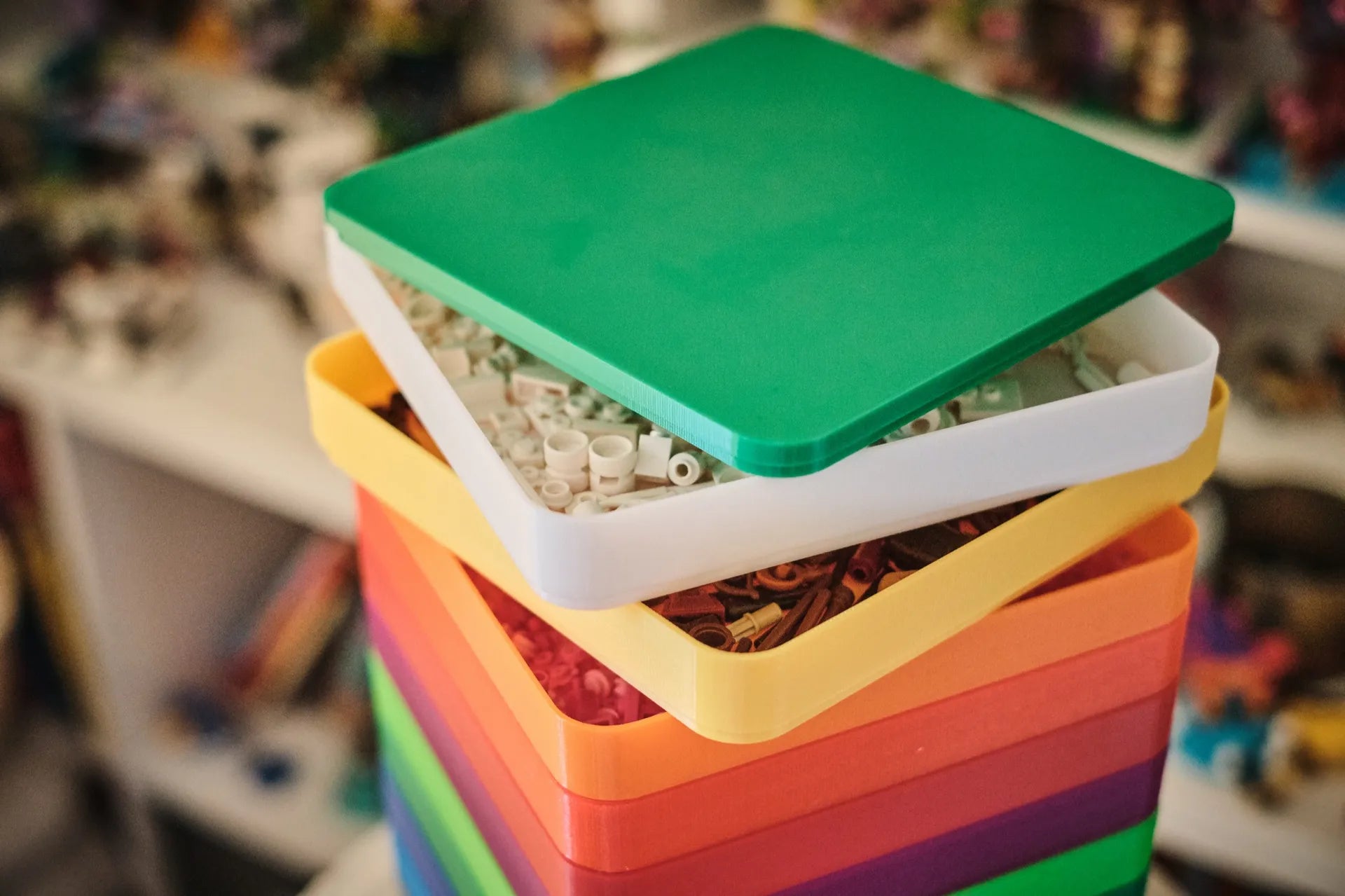 Lego Sorteringsbakker (Sæt m. 5 stk.) – Praktiske sorteringsbakker til klodser og krea