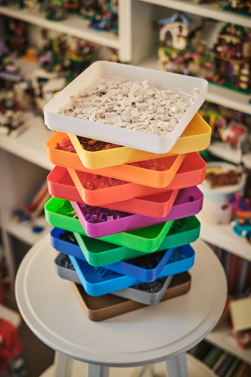 Lego Sorteringsbakker (Sæt m. 5 stk.) – Praktiske sorteringsbakker til klodser og krea