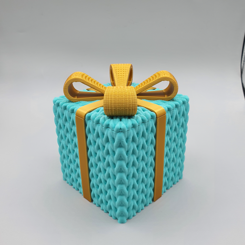 Multicolor Christmas 3D-Printed Gift Box – Colorful and Magical Christmas Gift Box