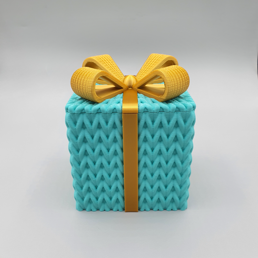 Multicolor Christmas 3D-Printed Gift Box – Colorful and Magical Christmas Gift Box