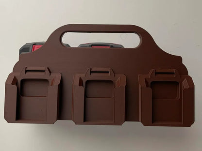 Parkside 20V Battery Caddy (6 Pack) | Power Tool Battery Holder & Organizer Case