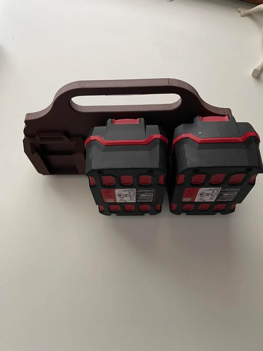 Parkside 20V Battery Caddy (6 Pack) | Power Tool Battery Holder & Organizer Case
