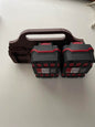 Parkside 20V Battery Caddy (6 Pack) | Power Tool Battery Holder & Organizer Case