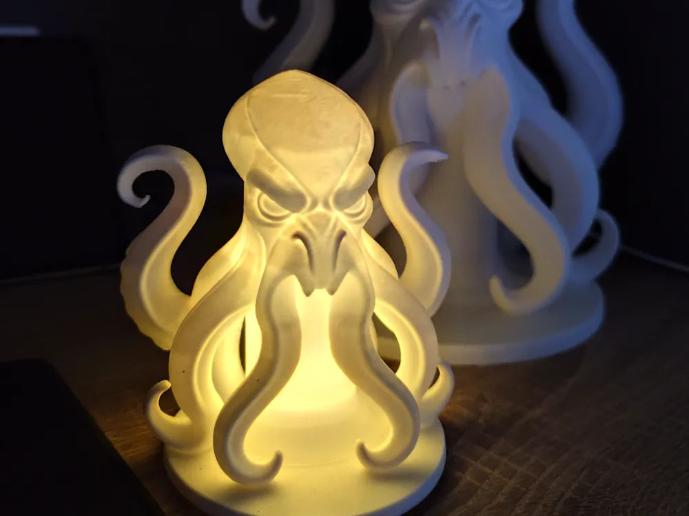 Kraken Night Lamp | Skandinavisk Design | LED eller Fyrfadslys