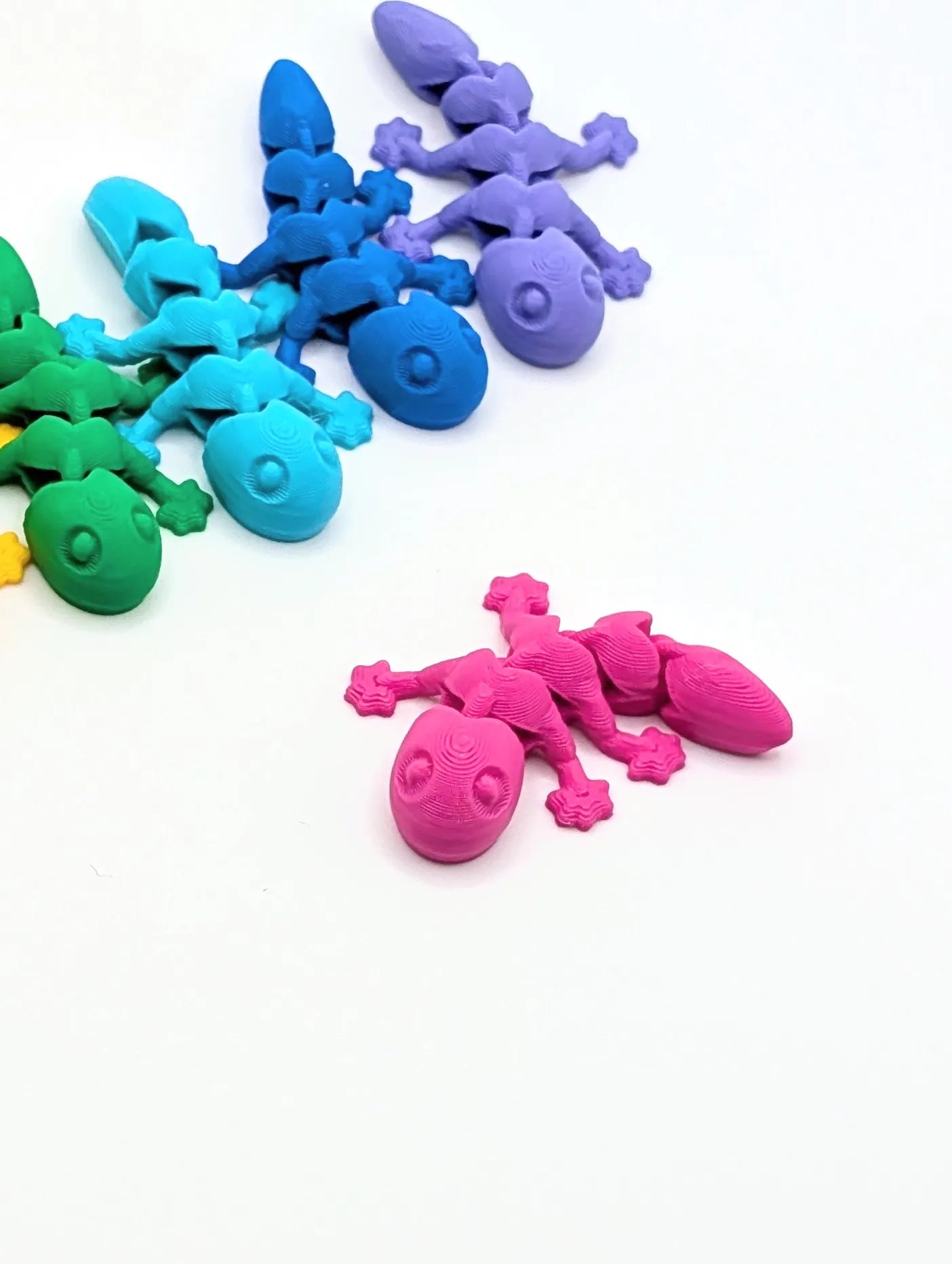 Cute Lizard – Leddelt 3D-printet Fidget (5-pak)