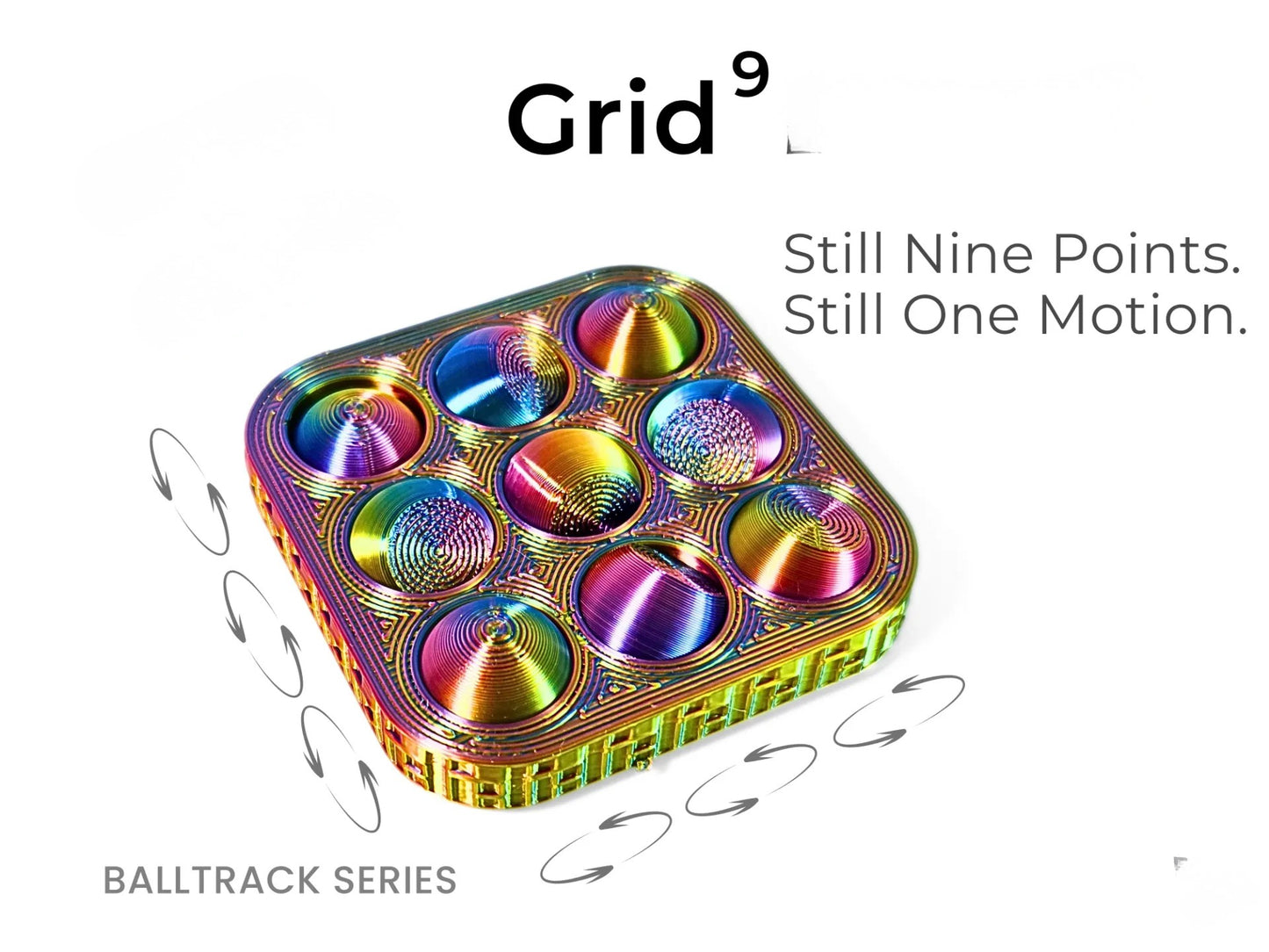 BallTrack Grid9 Fidget – Mekanisk Klik- og Banesystem