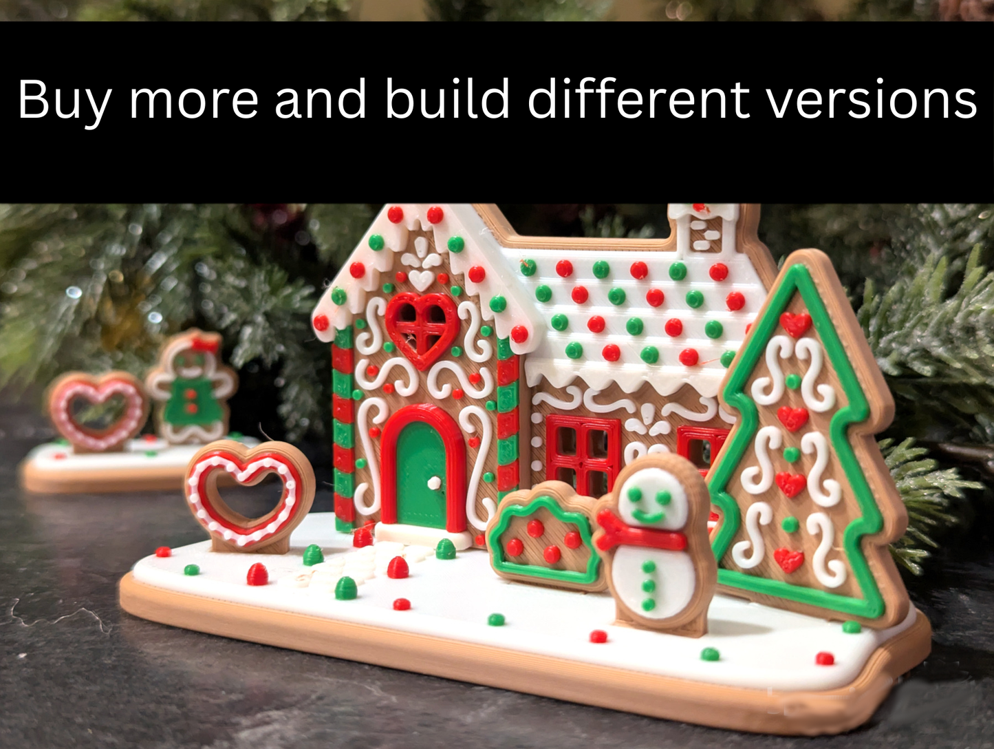 3D‑printet Mini Honningkagehus Kit Kort – Sjov Juleaktivitet for Børn & Familier