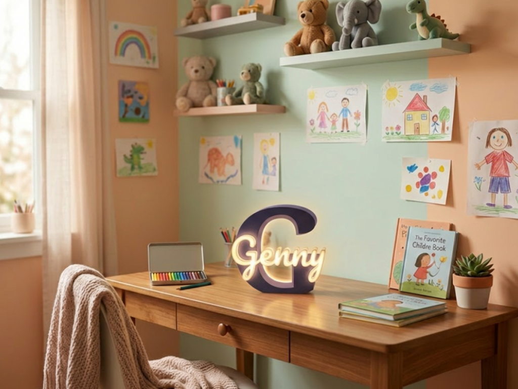 Personaliseret LED Navnelampe – Skræddersyet Lightbox