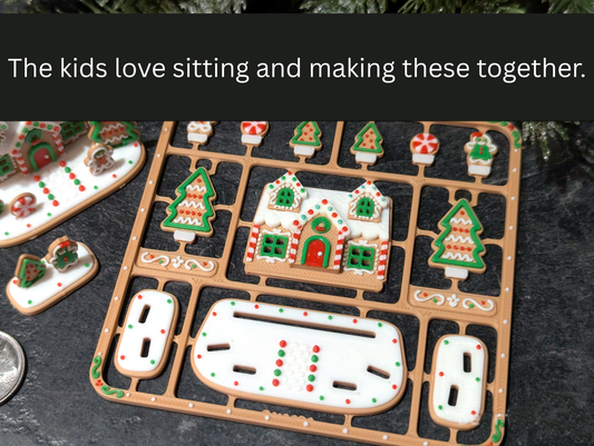 3D‑printet Mini Honningkagehus Kit Kort – Sjov Juleaktivitet for Børn & Familier