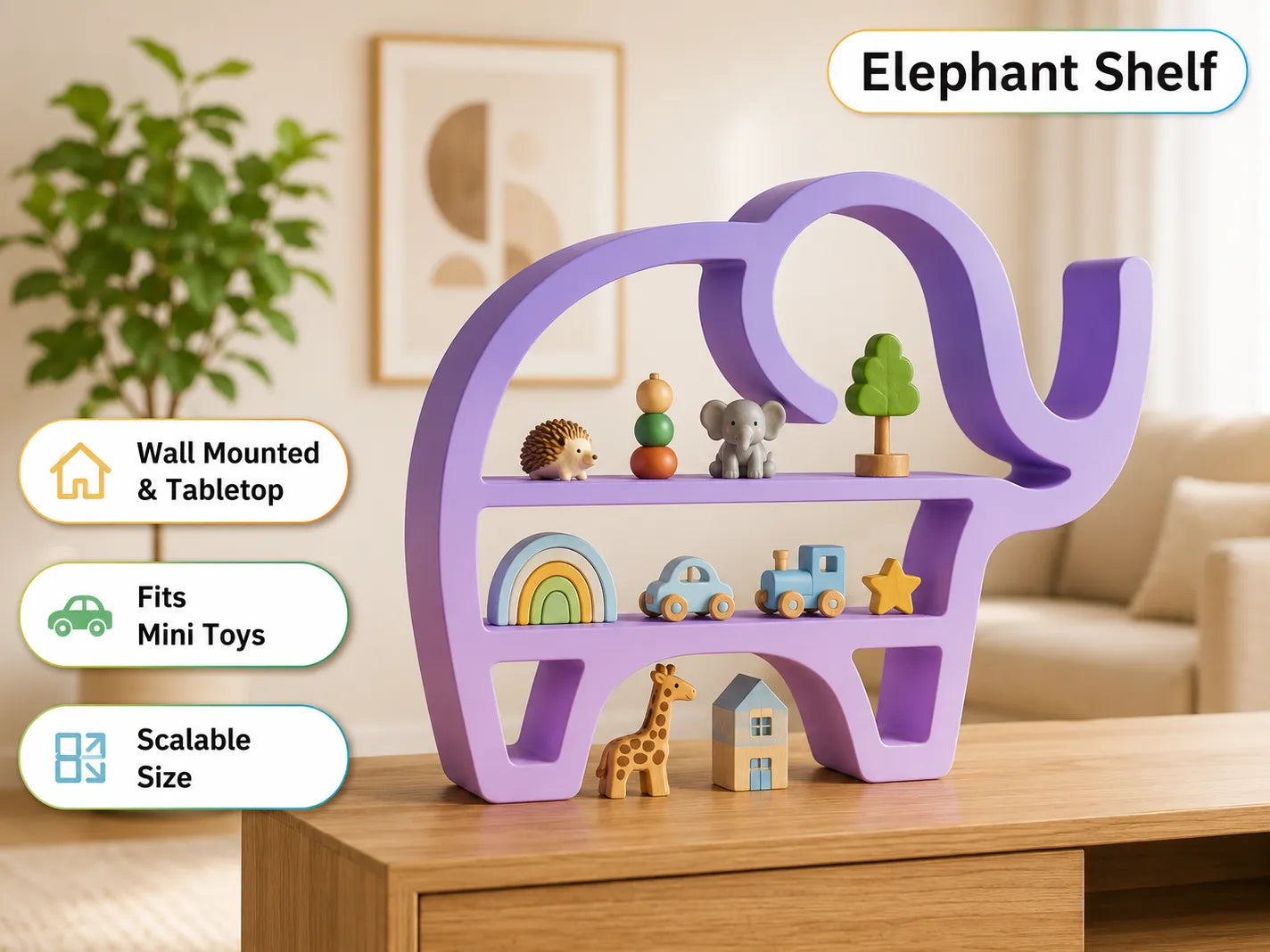Cute Shelf Buddy Collection – Dekorativ Mini-Hylde