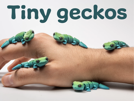 Flexi Gecko – Tiny Articulated Fidget (5-pak)