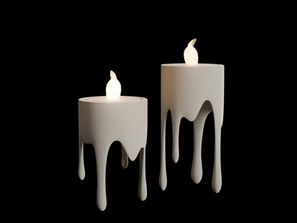 Floatning Dripping LED Tealight Holder – 2 stk. Sæt, Halloween Dekoration
