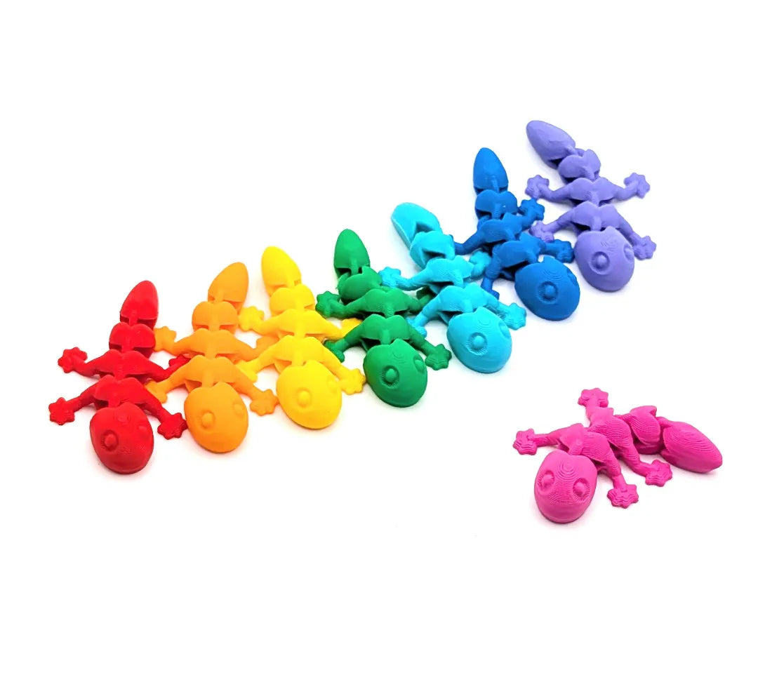 Cute Lizard – Leddelt 3D-printet Fidget (5-pak)