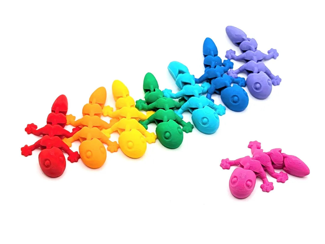 Cute Lizard – Leddelt 3D-printet Fidget (5-pak)