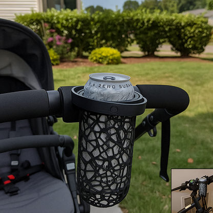 3D-printet Gyro Kopholder til Cykel & Barnevogn – Spildfri & Stilren Design