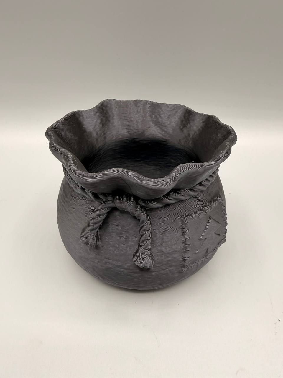 Rustik Bag Planter – hyggelig julekrukke med snor og motiv