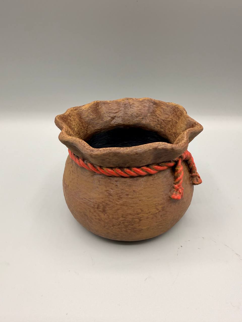 Rustik Bag Planter – hyggelig julekrukke med snor og motiv