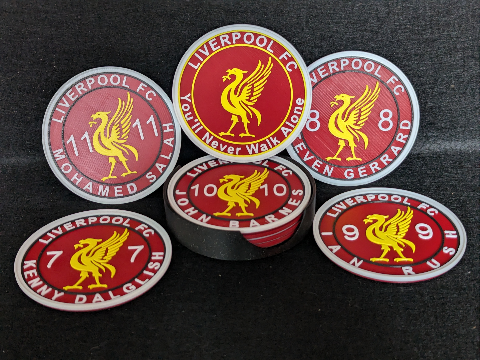 Liverpool FC Bordskåner Sæt – Håndlavede Fodbold Coasters, Perfekt Gave til Reds Fans