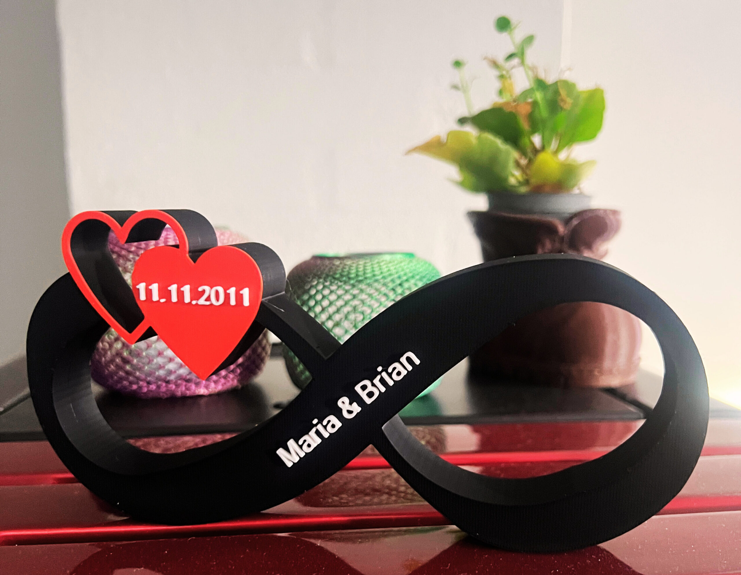 Personligt Infinity Logo med Navne og Dato – Unik Valentinsgave - Billede 4