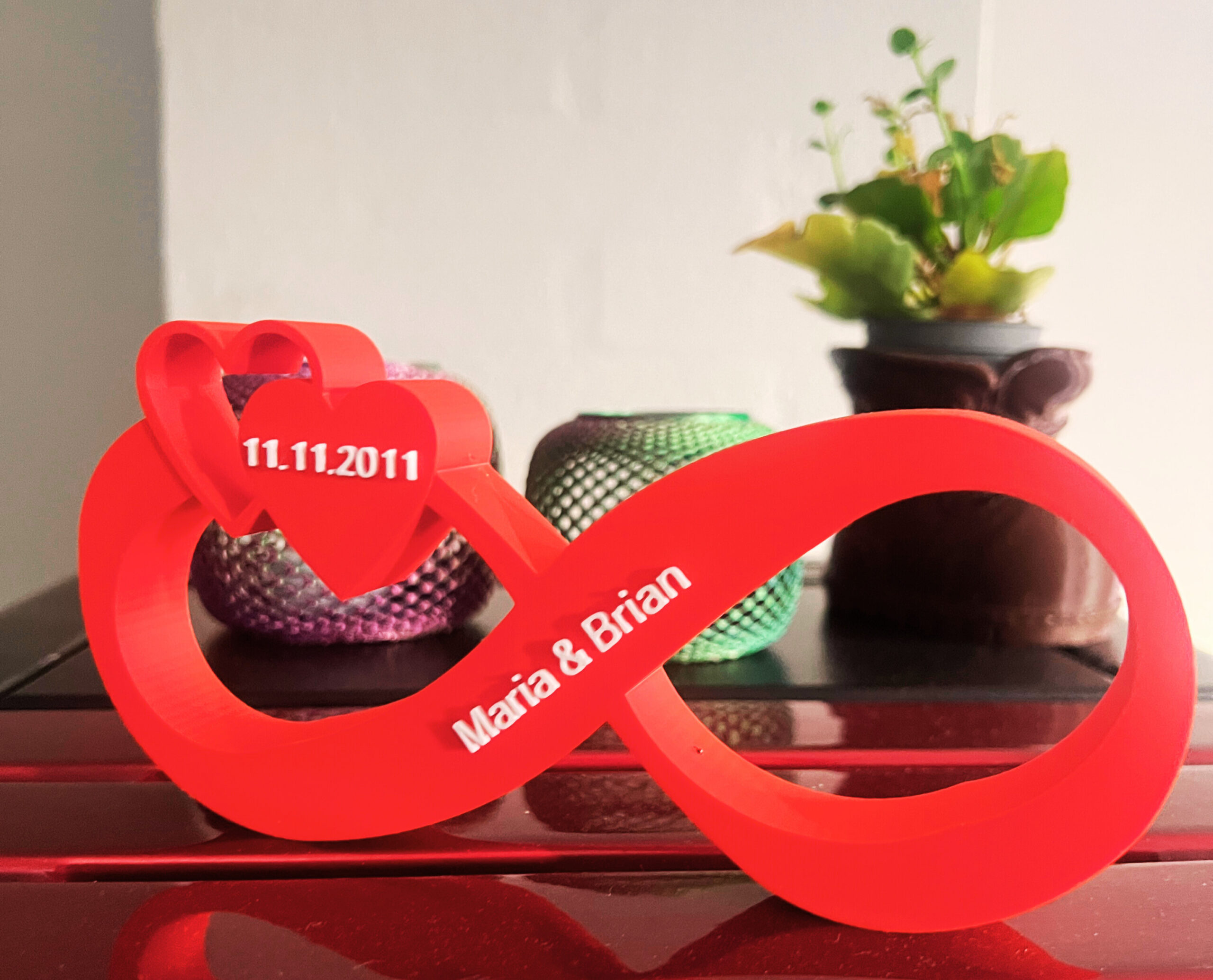 Personligt Infinity Logo med Navne og Dato – Unik Valentinsgave - Billede 7