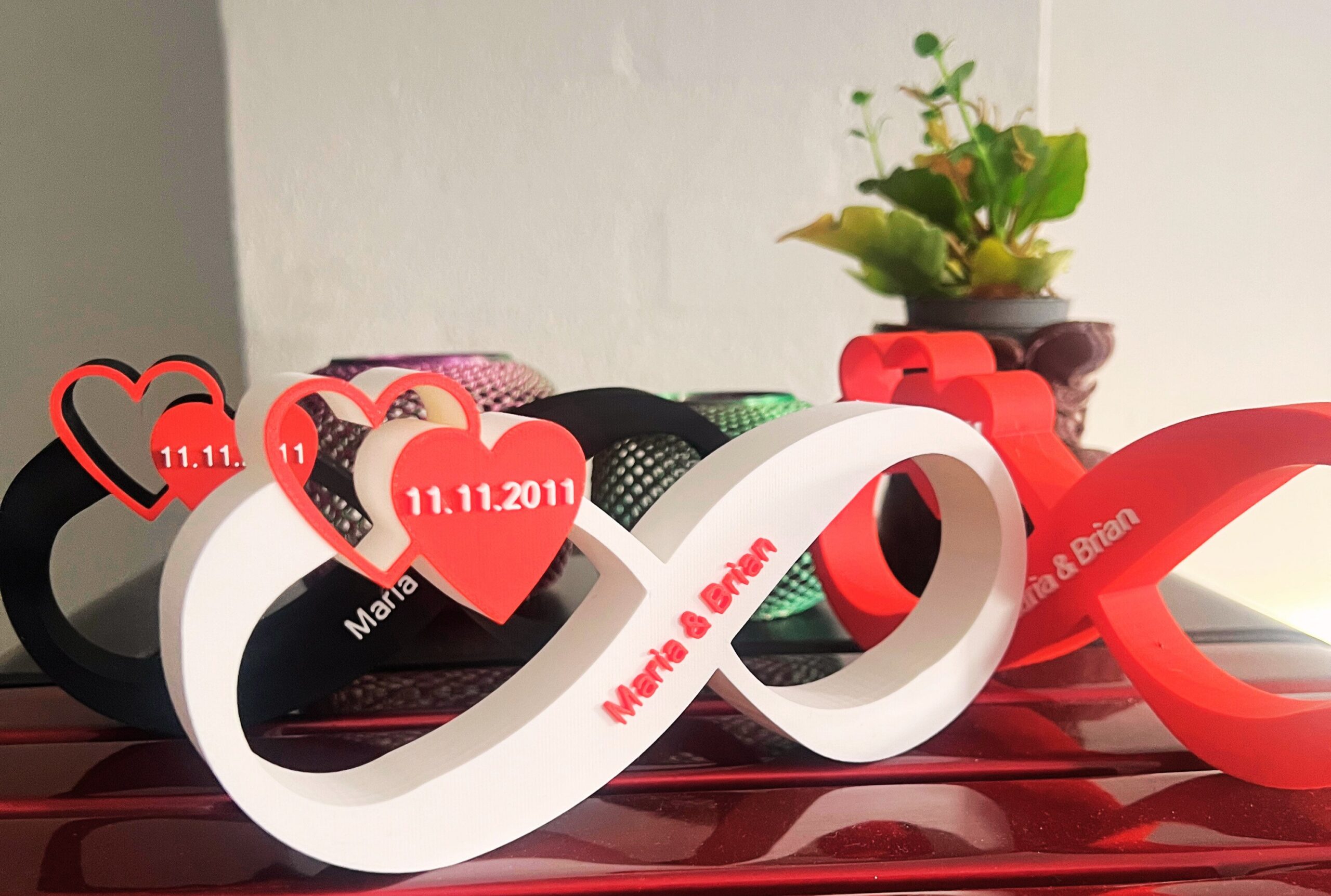 Personligt Infinity Logo med Navne og Dato – Unik Valentinsgave - Billede 5