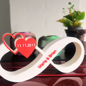 Personligt Infinity Logo med Navne og Dato – Unik Valentinsgave